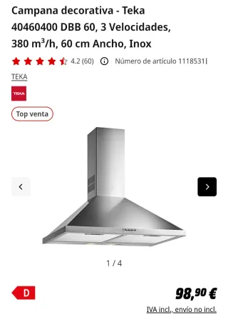 Campana extractora teka