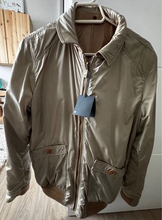 Chaqueta Cuero Reversible Massimo Dutti Nueva