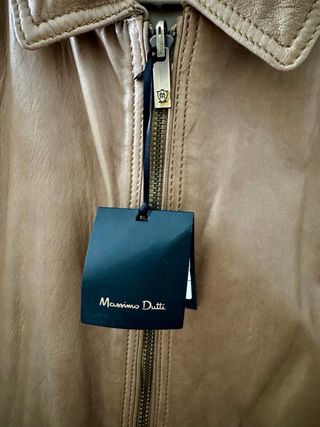 Chaqueta Cuero Reversible Massimo Dutti Nueva