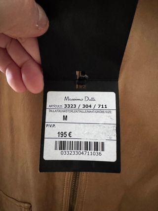 Chaqueta Cuero Reversible Massimo Dutti Nueva