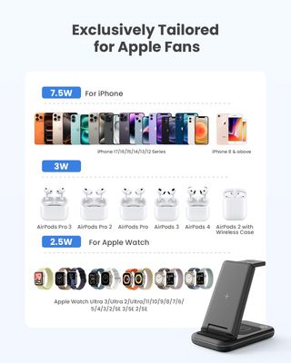 Cargador Inalámbrico Plegable 3 en 1