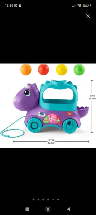 Dinosaurio Fisher-Price con pelotas