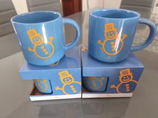 Pack 2 Tazas Navidad McDonald's Muñeco Nieve