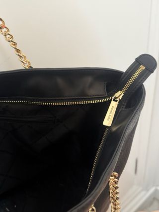 Bolso Negro Michael Kors Grande Cadena Dorada