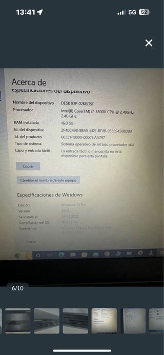 Portátil Toshiba Satellite i7