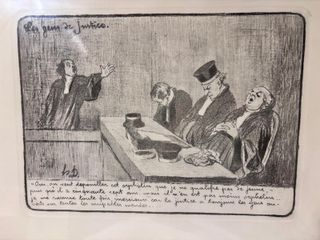 Litografía Honoré Daumier - Les Gens de Justice