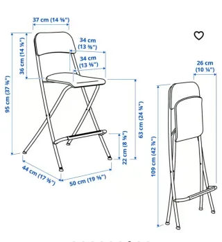 Taburete alto blanco FRANKLIN 63cm