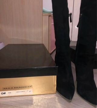 Stivali alti Max Bianco tacco n.37