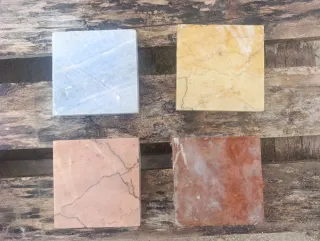 4 losetas de mármol 10x10x2 cm