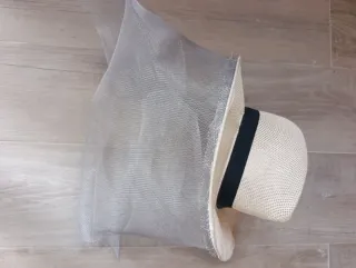 Sombrero de paja con velo SOLO HASTA VIERNES