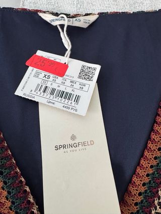 Vestido Springfield Talla XS Nuevo con Etiqueta