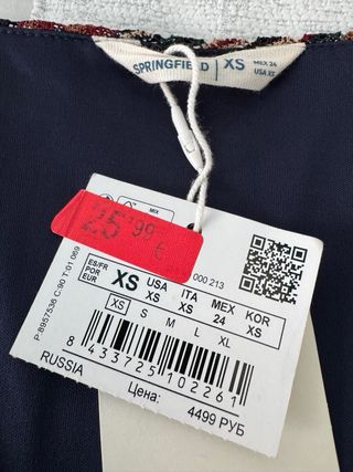 Vestido Springfield Talla XS Nuevo con Etiqueta