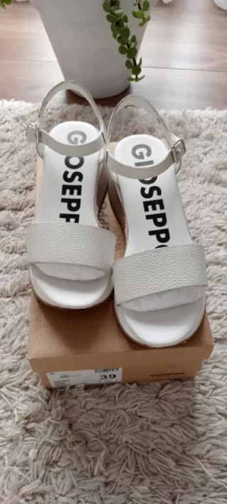 Sandalias Gioseppo Mujer Talla 39 Blancas