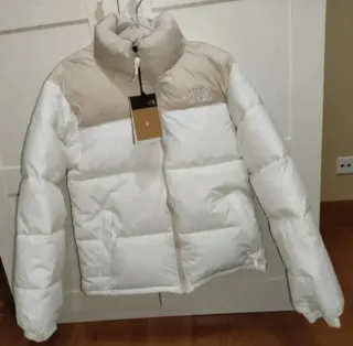Chaqueta The North Face Beige y Blanca Talla S