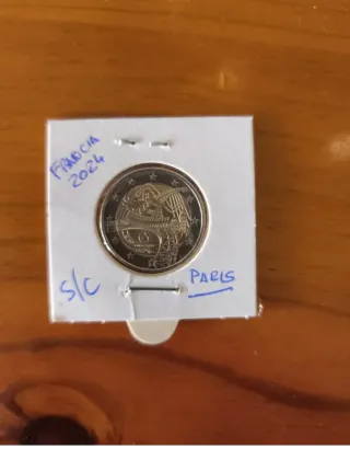 Moneda 2 euros Francia París 2024 Sin Circular