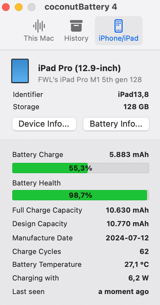 iPad Pro 12.9” (5a Gen 2021 gris) M1 + tecl.
