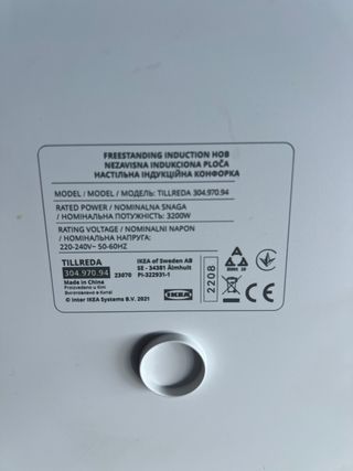 Placa inducción TILLREDA 2 zonas