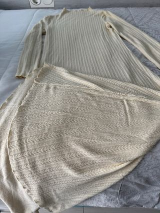 Vestido Mango punto cuello alto talla XS