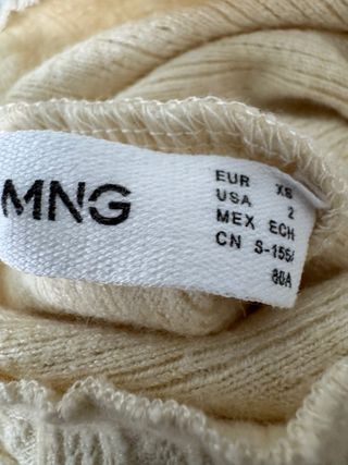 Vestido Mango punto cuello alto talla XS