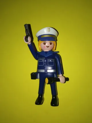 Playmobil figura mujer Policía police playmoonuba