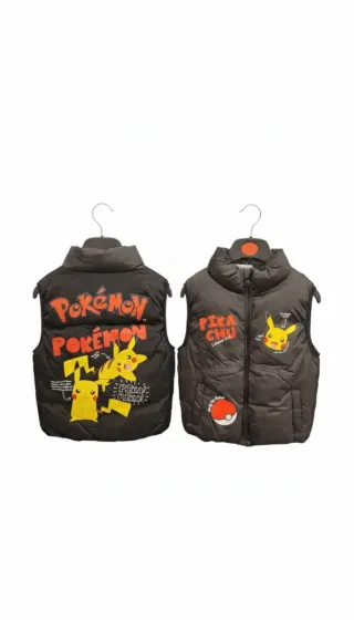 Chaleco Pikachu Niño Negro y Amarillo Sin usar