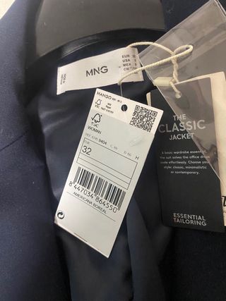 Blazer azul marino Mango Talla S