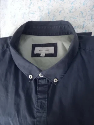 Camisa River Island Azul Talla XL