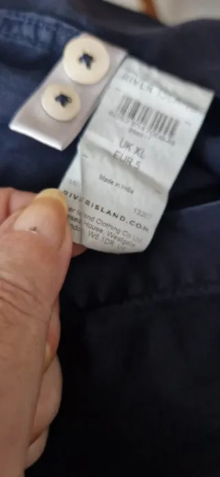 Camisa River Island Azul Talla XL