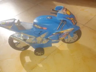 Moto de juguete azul regalo