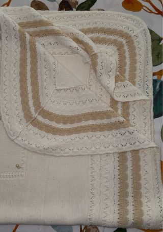 Toquilla bebé lana beige