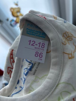 Primark Pigiama Dinosauri 12-18 Mesi