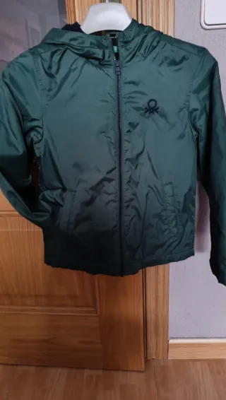 Chaqueta Benetton Verde Talla 6-7 Años