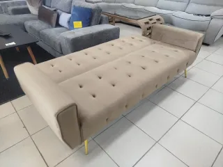 Sofá Cama Tela Camel o Gris Oscuro