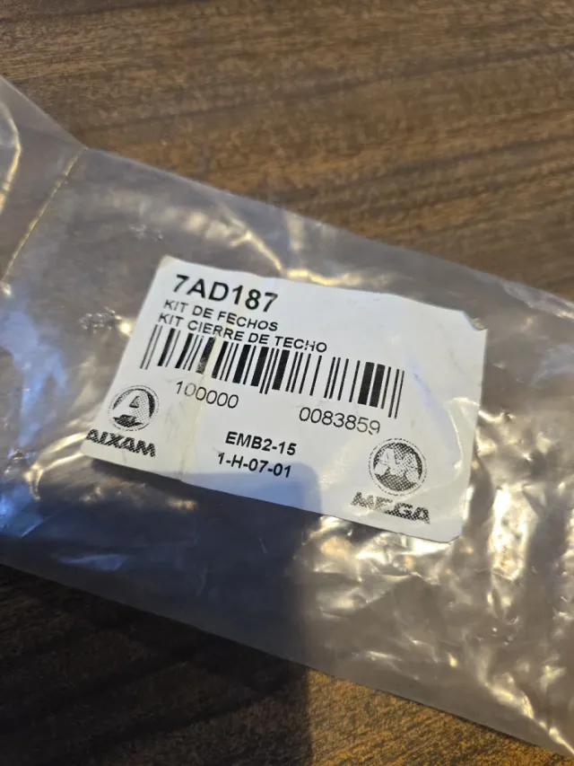 Cremallera Solapa Trasera Aixam nuevo