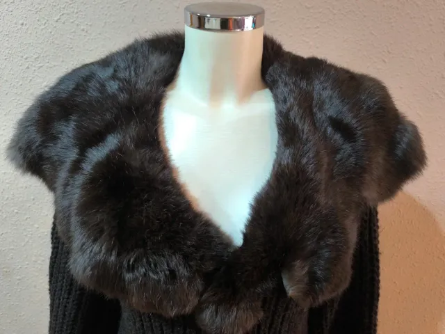 Jersey Zara con cuello de pelo