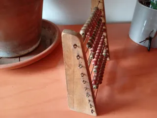 Ábaco antiguo de madera para coleccionistas