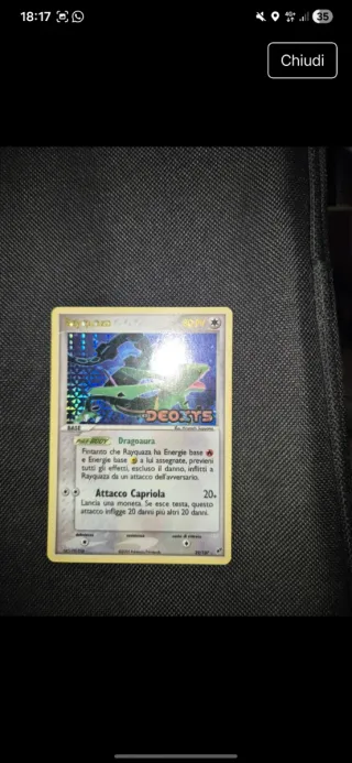 Carta Pokémon Rayquaza Holo 22/107