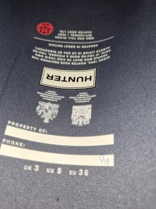 Botas de agua Hunter grises talla 36