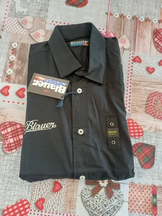Camicia Blauer Nera Uomo