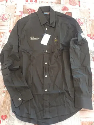 Camicia Blauer Nera Uomo