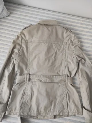 Gabardina Massimo Dutti Beige Mujer