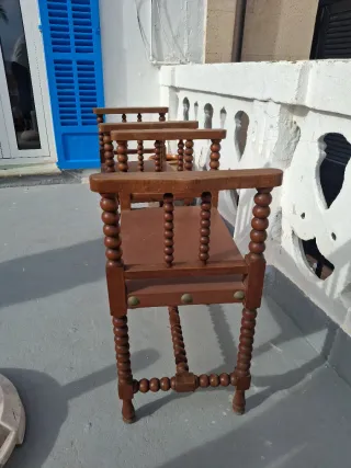 Banco antiguo dormitorio madera y cuero