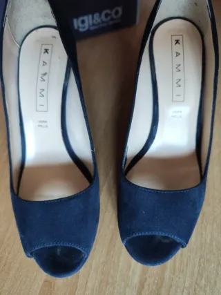Scarpe donna Kammi pelle scamosciata blu