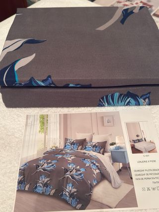 Juego de sábanas floral ,6 piezas 100%algodon