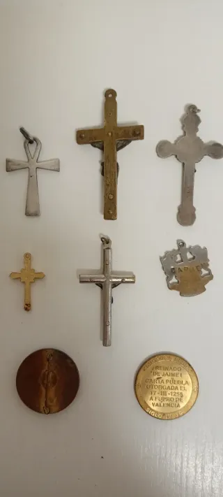 Lote medallas religiosas antiguas