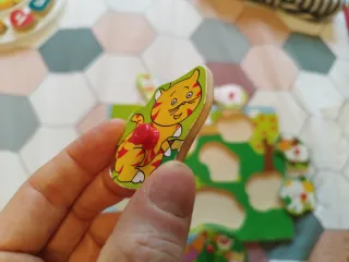 Puzzle de Granja con Animales de Madera