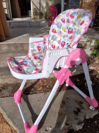 Trona para bebé con estampado de elefantes