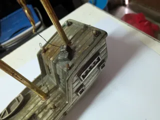 Veliero Galeone Vintage Metallo Vetroresina