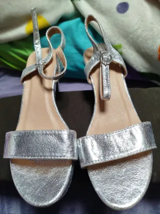 Sandalias Plataforma Plateadas