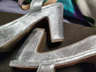 Sandalias Plataforma Plateadas